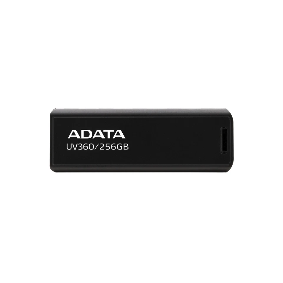 256 Go Adata UV360 USB3.2 Flash Drive Black w/ Connecteur USB coulissant - Photo 3/4
