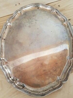 Wilkens Söhne German Sterling Silver 830 S Large Serving Tray Unique Ebay