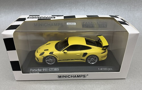 Porsche 911 GT3 RS Limitiert auf 333 Stück gelb im Maßstab 1:43 Minichamps NEU - Picture 2 of 10