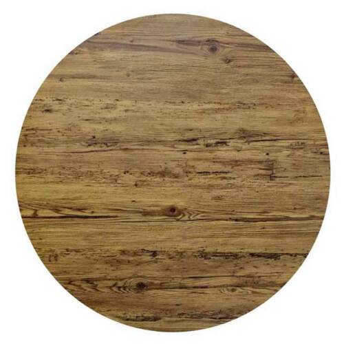 New Table Top Round Outdoor Flat Edge Anti Scratch UV 700mm Aged Pine - Picture 1 of 3