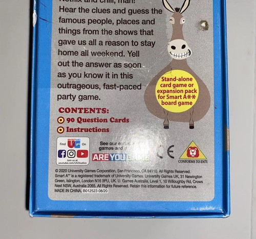 Smart A** Bingeworthy Card Game (University Games, 2020) Ages 12+ - Picture 9 of 12