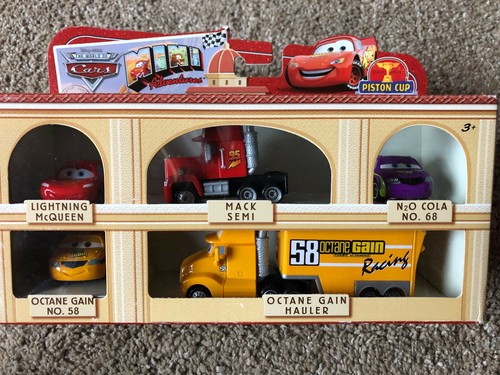 Disney Pixar Cars Mini Adventures Piston Cup Gift Pack Octane Gain Hauler Mack + - Picture 1 of 1