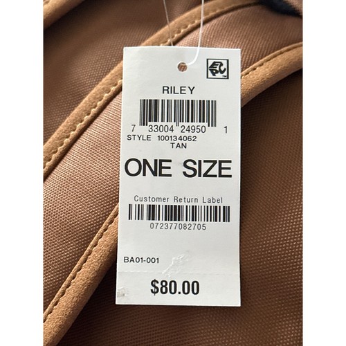 Sun + Stone Riley Mens Canvas Colorblocked Backpack, Tan, NWT - 第 4/4 張圖片