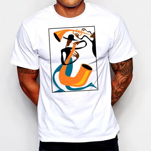 Jazz T-Shirt Soul Music Blues Black 