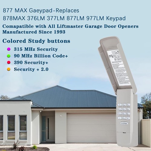 For Chamberlain Garage Door Keyless Entry Keypad Opener 740CB 750CB 756CB - Picture 23 of 24