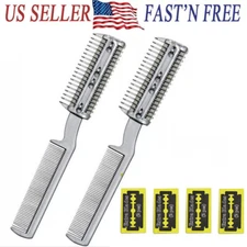 2 Packs Razor Comb Hair Shaper for pet Hair Cutting dog cat Cutting Thinning