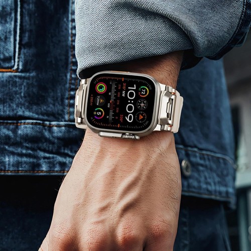 New 2024 Rugged Silicone Sport Bands for Apple Watch Ultra 2 Band 49mm 46mm 45mm - Picture 59 of 92