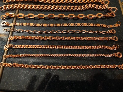 Lote de 12 brazaletes suyos de cobre macizo puro 7"-9" - Imagen 3 de 10