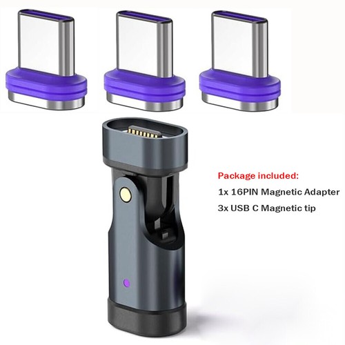 Magnetic USB C Converter PD 240W Fast Charging Adapter with 3PCS Type C Terminal - Photo 23/27