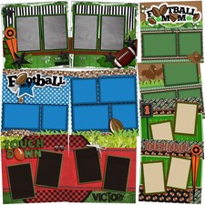 TOUCHDOWN FOOTBALL - Scrapbook Layout Set
