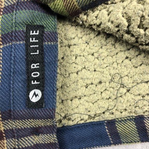 Marmot Ridgefield Sherpa Lined Flannel Shirt Jacket Mens Small S Plaid Outdoors - Picture 16 of 24