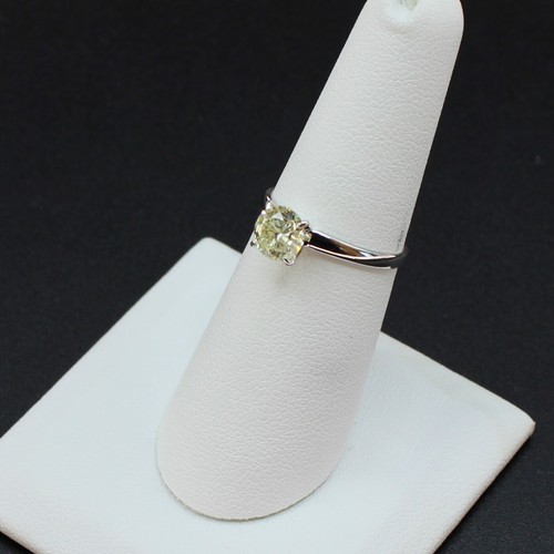 REAL NATURAL 1.05 CARAT SI1 LIGHT YELLOW DIAMOND ENGAGEMENT WEDDING RING SZ 6.5 - Picture 10 of 14