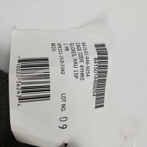 NWT USGI Military Issue HAU 15-P Intermediate Cold Weather Flyer's Gloves Size 9 - Picture 3 of 5