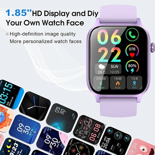 Reloj Inteligente Mujer Hombre Llamada BluetoothSmartwatch Para Iphone Android - Picture 4 of 14