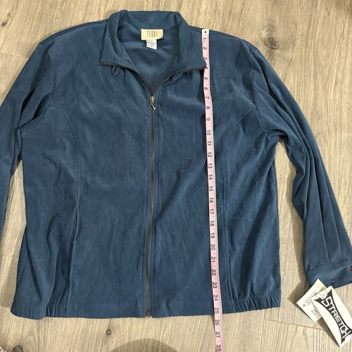 Vintage TEDDI Womens M Lightweight Windbreaker Jacket 80s 90s Retro Blue Stretch - Picture 9 of 13