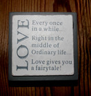 ROMANTIC VERSE BOX PLAQUE ,FREESTANDING WITH LOVE VERSE  ,ROMANTIC KEEPSAKE