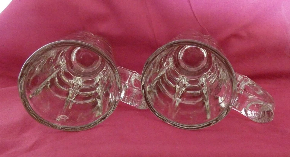 2 Vintage Libbey Beer Mugs 12 oz. - Crystal Clear Classic Design - Solid & Heavy - Image 4 of 4