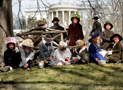 1911 Easter egg rolling at White House 14 x 11'' Photo Print