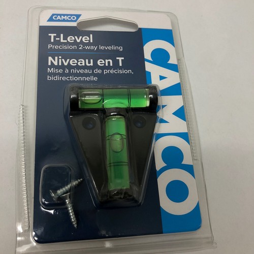 Camco Leveling Screw-Mounted T Level - Front-to-Back Side-to-Side RV 25543 Green - Bild 4 von 4