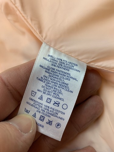 LANDS END WOMENS SIZE M 10-12 DOWN VEST BALLET PINK SATIN DIAMOND QUILT - Bild 12 von 20