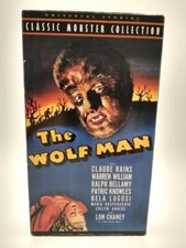 The Wolf Man VHS Universal 1941 Lon Chaney Horror 1999 Release