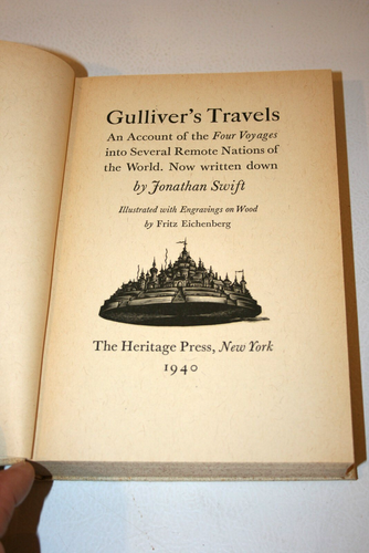 Gulliver's Travels (Jonathan Swift) 1940 Heritage Press. Fritz Eichenberg illust - Foto 4 di 8