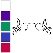 Pinstripe Bird Pair, Vinyl Decal Sticker, Multiple Colors & Sizes #7461