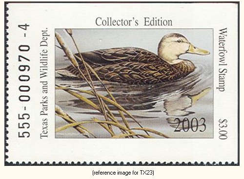 D2K Texas Duck Stamp 2003 ($3.00) - Imagen 1 de 1