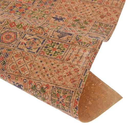 A4 Soft Cork Fabric Sheet Floral Printing Pathwork Sewing Handcraft DIY Supplies - Picture 6 of 22