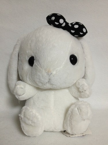 Juguete de peluche Pote Usa Loppy monótono Poteusa blanco y gris 29 cm/11,4" premio solo Japón - Imagen 1 de 12