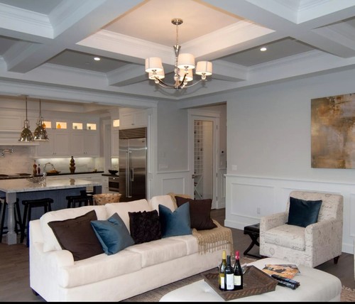 Maxim 12755 Nickel Rondo 31" Chandelier With Crystal Accents & Fabric Shades - Picture 3 of 5