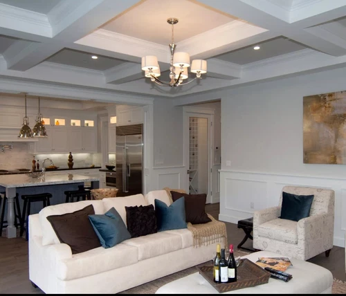 Maxim 12755 Nickel Rondo 31" Chandelier With Crystal Accents & Fabric Shades - Picture 3 of 5