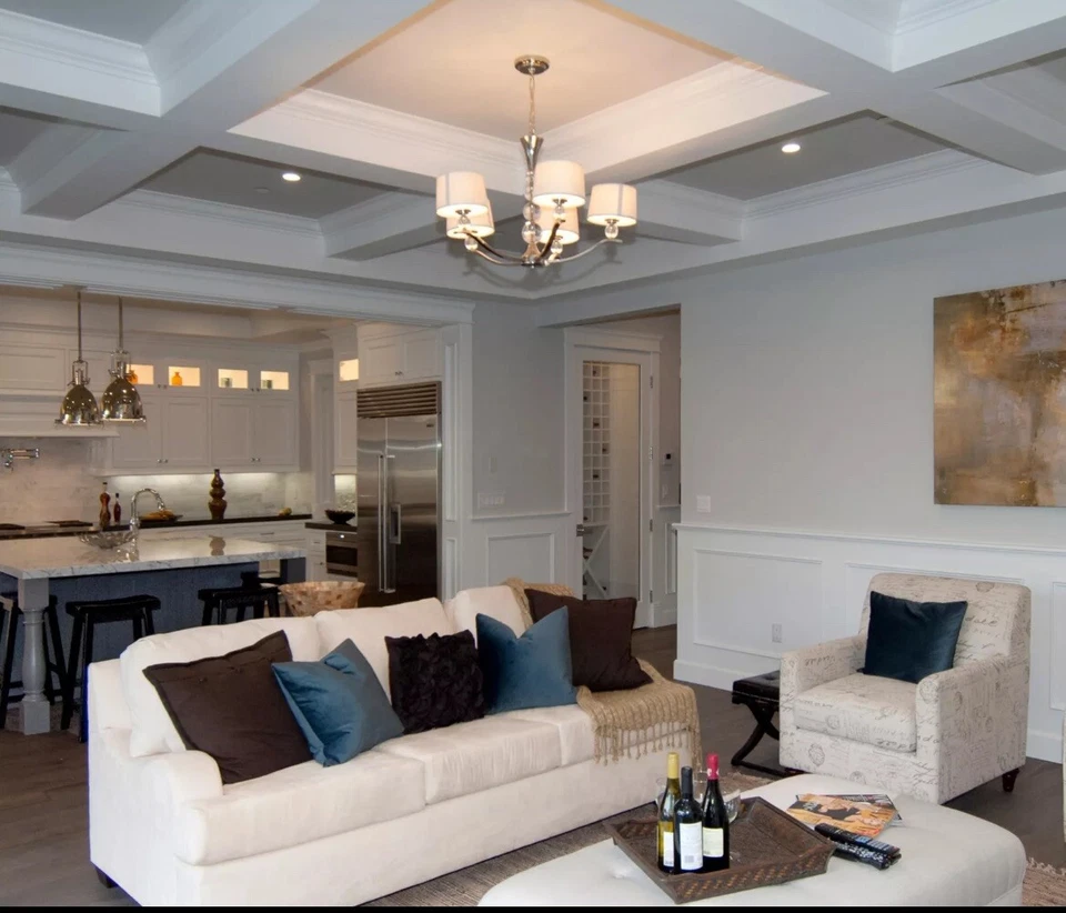 Maxim 12755 Nickel Rondo 31" Chandelier With Crystal Accents & Fabric Shades - Image 3 of 4