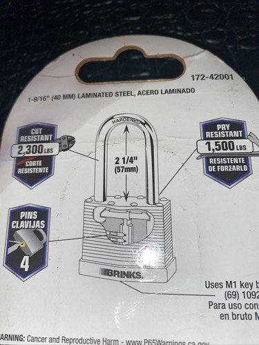BRINKS 172-42001 40 mm LAMINIERTES STAHL VORHÄNGESCHLOSS - Bild 6 von 8