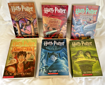 Harry Potter Paperback Box Set 1-6 JK Rowling Scholastic In Box