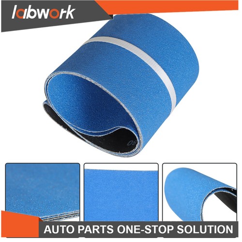 Labwork Premium Zirconia, X-weight Sanding Belts 2 Pack 6 Inch X 48 Inch 80-Grit - Picture 12 of 14