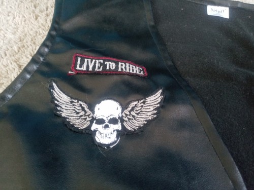 Spirit Live To Ride Pure Evil Death Rider L/XL Motorcycle Vest Vg Condition - Picture 2 of 5