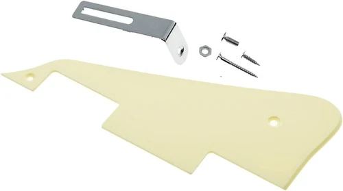 Single Cream 1 Ply LP Guitar Pickguard with Chrome Bracket for Epiphone Les Paul