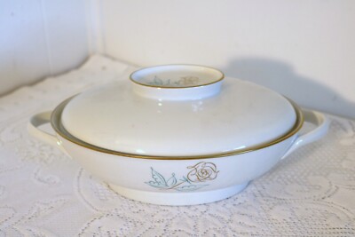 EASTERLING SPENCERIAN ROSE BAVARIA GERMANY Oval Covered Vegetable Serving Bowl