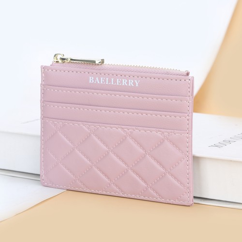 Cartera de cuero plegable para mujer con ventana de identificación titular de tarjeta de crédito cartera delgada con cremallera - Imagen 5 de 19