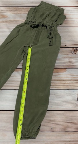 Jumpsuit Jogger Leg Drawstring Olive Green Size Small Y2K Boho Trendy Aerie - Picture 3 of 8
