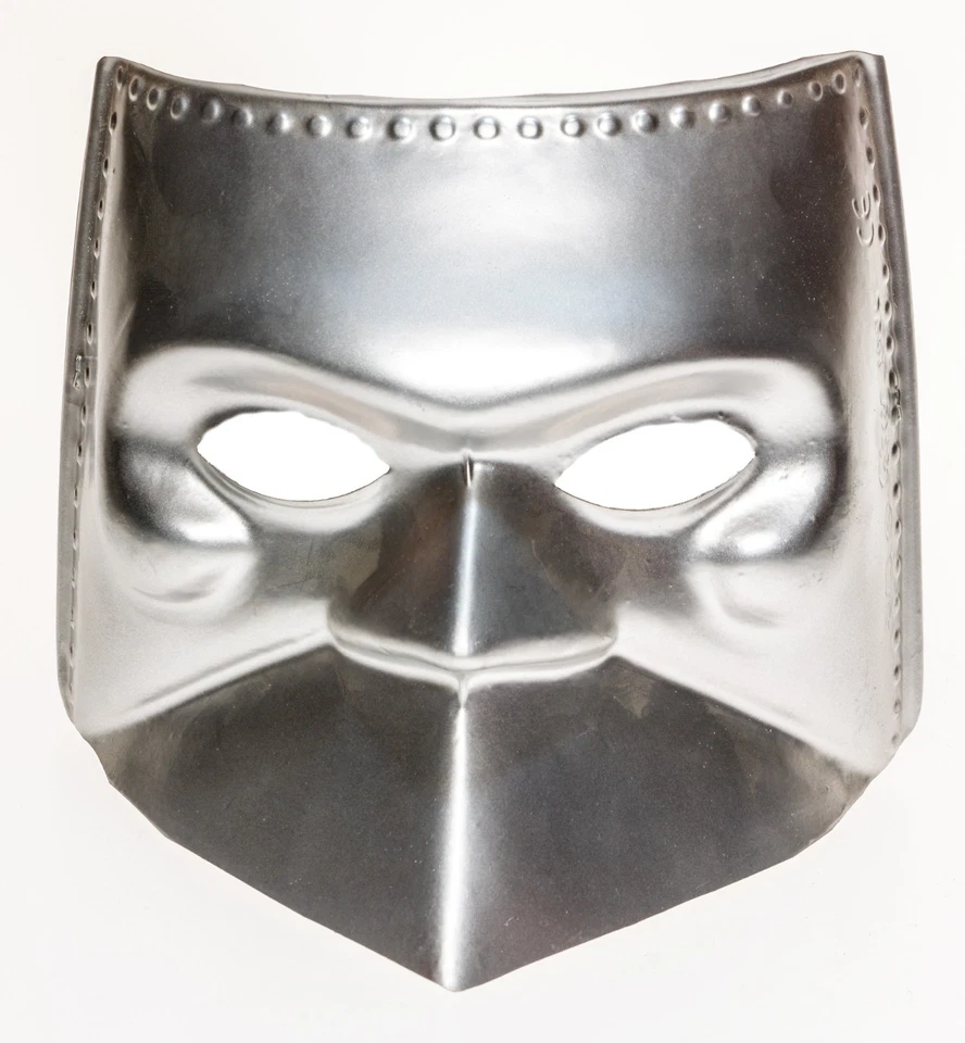 Mardi Gras Mask Venetian Style "Bauta" Solid Color Plastic Face Mask - Image 3 of 4