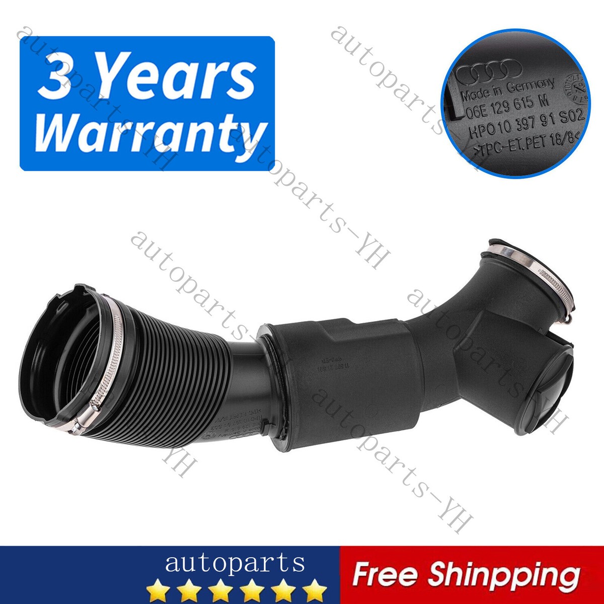 Engine Air Intake Hose Fit Audi A6 A7 A/T Quattro 3.0L V6 2012