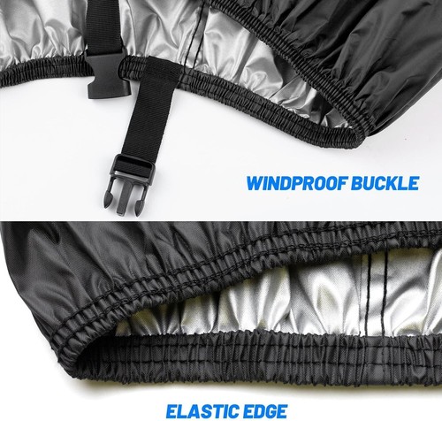 Heavy Duty Bike Cover for 1, 2 Bikes, Waterproof Bicycle Cover with Lock Holes - Picture 13 of 21