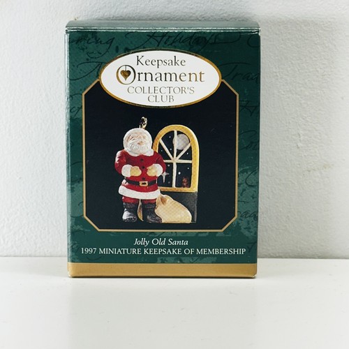 Hallmark Miniature Ornament Jolly Old Santa Members VTG 1997 Christmas Keepsake - Picture 5 of 7