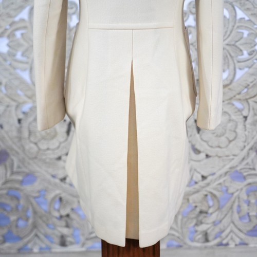 Abrigo de Lana Banana Republic XS Petite Crema Largo Blazer Chaqueta Con Cuentas de XOPALY - Imagen 12 de 13