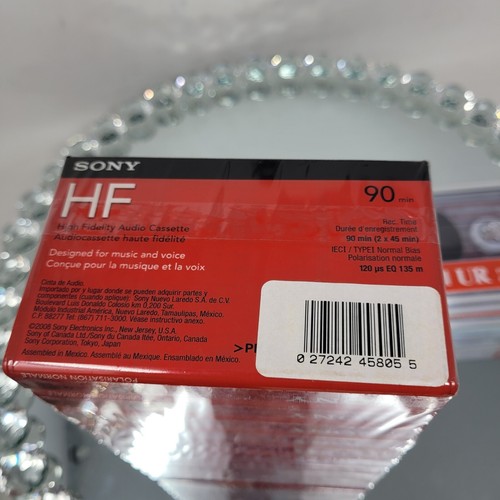 Paquete de 10 cintas de casete de audio en blanco Sony HF 90 minutos bonificación de alta fidelidad 3 Maxell - Imagen 6 de 7