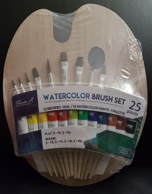 Pennelli Quality Artist Supply Water Color Brush Set 25Pcs. | Ebay