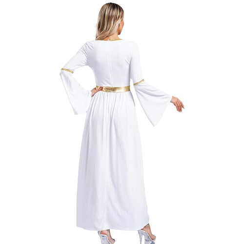 Womens Ancient Greek Roman Toga Empress Princess Costume Overlay Dress Robe - Picture 10 of 84