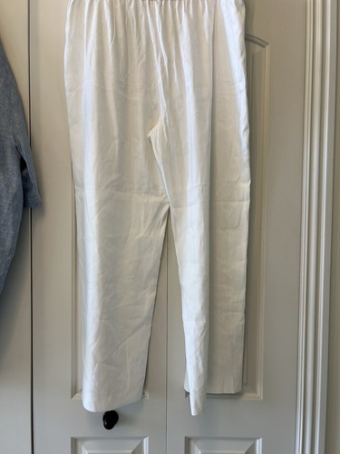 NWT Lagenlook Preston & York Linen Pants Wide Leg Slacks White Trousers XL New - Picture 4 of 17